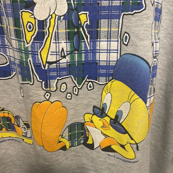 Vintage 96 Warner Bros Don’t ask me Sylvester and Tweety double sided Sweatshirt - Picture 10 of 12